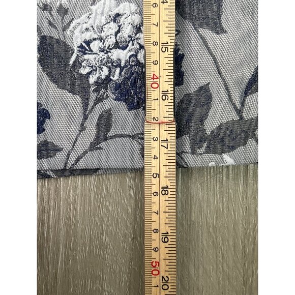 LOFT Skirt 00P Petite Gray Floral Print Jacquard Pencil Career Work Office - Picture 3 of 7